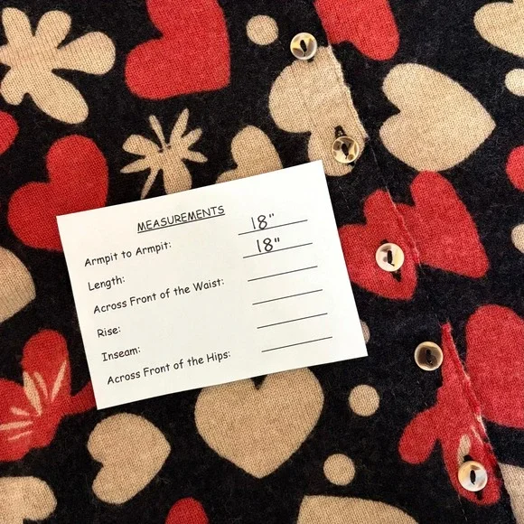 NWT!! FREE PEOPLE Nocturnal Patterned Cardi Black Retro Combo Hearts Floral XS - Picture 16 of 16